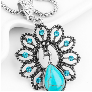 Collier Ethnique Argent Turquoise