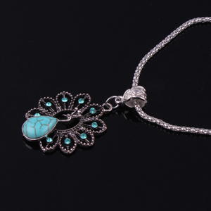 Collier Ethnique Argent Turquoise