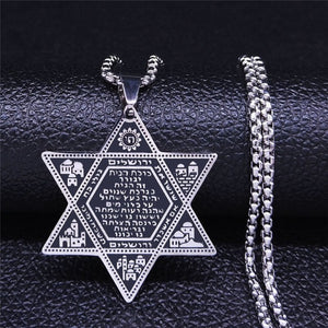 Collier Hexagramme Étoile de David Judaisme Pendentif style 5