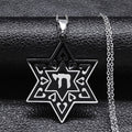 Hexagram Ketting Davidster Jodendom Hanger stijl 4
