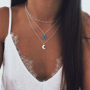 Collier Lune Argent