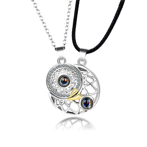 Collier Lune Soleil Couple argent