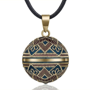 Collier Pendentif Femme Enceinte Bola de Grossesse Mexicain bleu