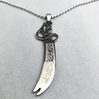 Collier Pendentif Islam Musulman Epée d'Ali Zulfikar épée simple