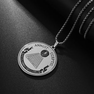 Collier Pendentif Oeil de la Providence Pyramide Illuminati Collier Pendentif Oeil de la Providence Pyramide Illuminati argent