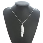 Collier Pendentif Plume Femme argent