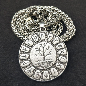 Collier Pendentif Yggdrasil  argenté