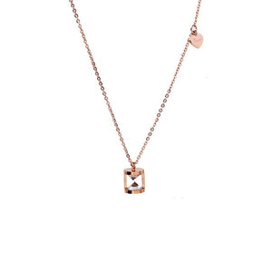 Collier Sablier Coeur Pendentif