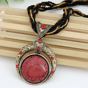 Collier Ethnique Rouge