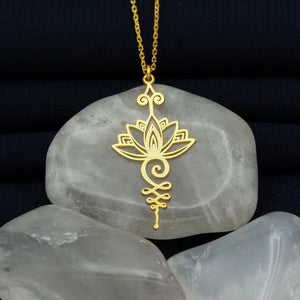 Collier Éclat du Lotus or