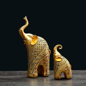Décoration Éléphant oreilles dorées