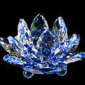 Fengshui Ornament van Kristalglas "Kwartsbloem" - Genezing, Boeddhisme, Blauwe Meditatie