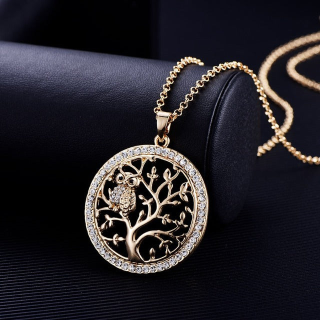 Pendentif Arbre de Vie Or Blanc or