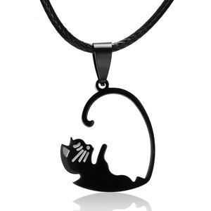 Pendentif Chat pour Couple argent