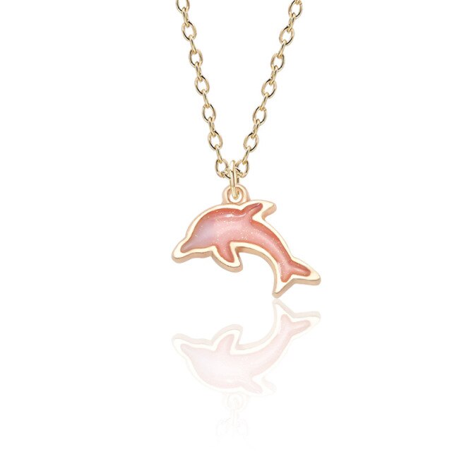 Pendentif Dauphin rose
