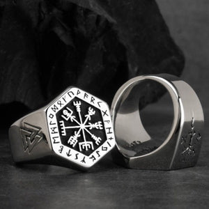 Chevalière Viking Bague Argent Homme