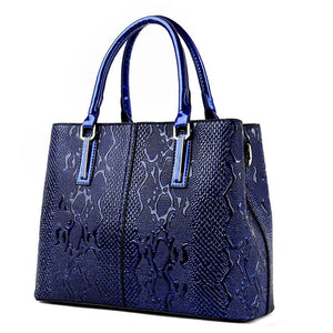 Sac Cabas en Cuir Bleu