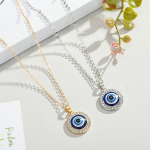 Collier Pendentif Contre le Mauvais Oeil Bleu Grec Turc Matiasma Mataki