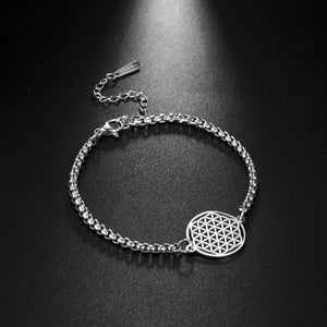 Bracelet Fleur de Vie Dawapara Mandala Gourmette argent