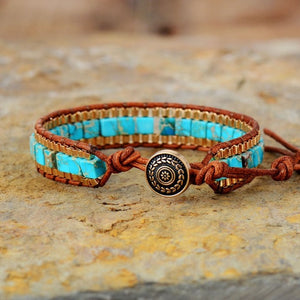 Bracelet Pierre Jaspe Turquoise