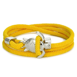 Bracelet Cordon Tortue de Mer jaune