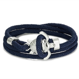 Bracelet Cordon Tortue de Mer bleu foncé