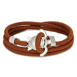 Bracelet Cordon Tortue de Mer café