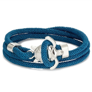 Bracelet Cordon Tortue de Mer bleu