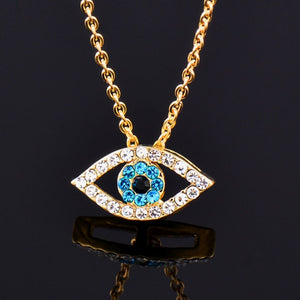 Pendentif Oeil Bleu or