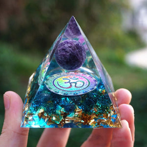 Pyramide Orgonite Protection & Méditation Om