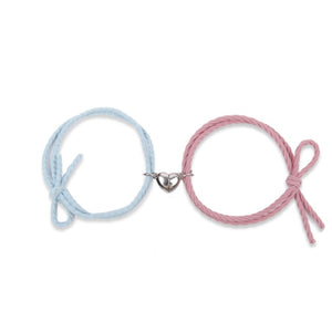 Bracelet Aimant Couple bleu et rose