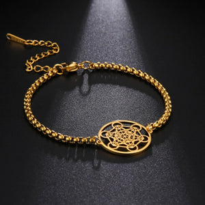 Bracelet Metatron Gourmette or