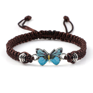 Bracelet Papillon Bleu marron