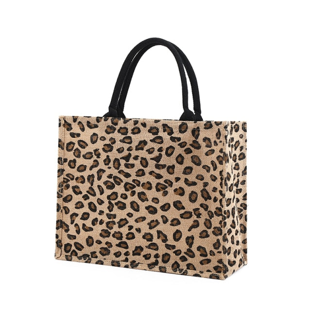 Sac Cabas en Toile Léopard